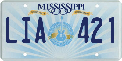 MS license plate LIA421