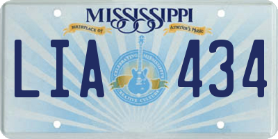 MS license plate LIA434