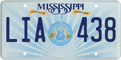 MS license plate LIA438
