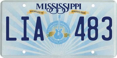 MS license plate LIA483