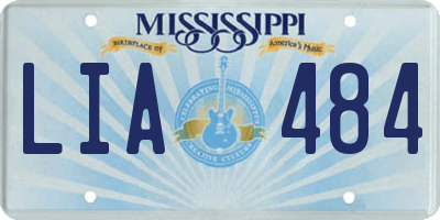 MS license plate LIA484