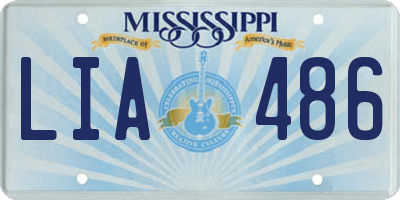 MS license plate LIA486