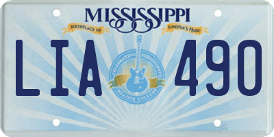 MS license plate LIA490