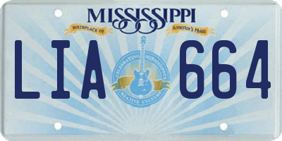 MS license plate LIA664
