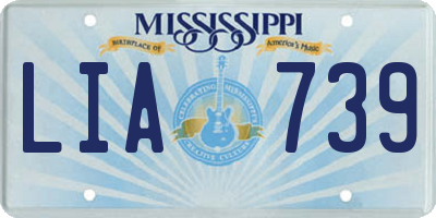 MS license plate LIA739
