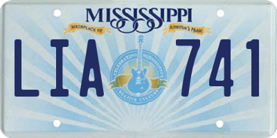 MS license plate LIA741