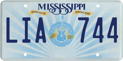 MS license plate LIA744