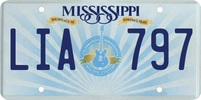 MS license plate LIA797