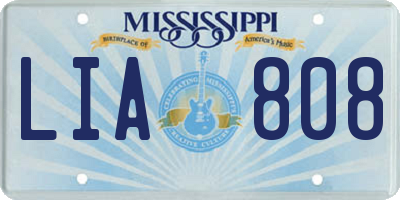 MS license plate LIA808