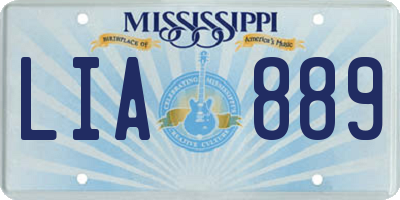 MS license plate LIA889