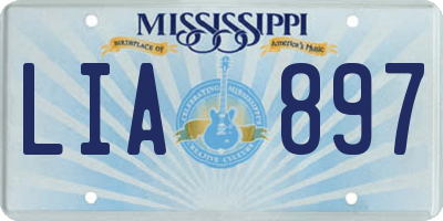 MS license plate LIA897