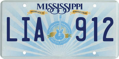 MS license plate LIA912