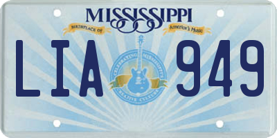 MS license plate LIA949