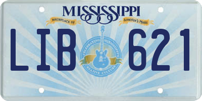MS license plate LIB621