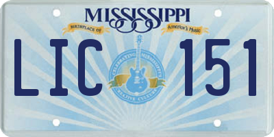 MS license plate LIC151