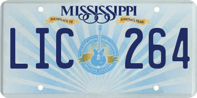 MS license plate LIC264