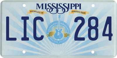 MS license plate LIC284