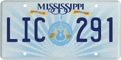 MS license plate LIC291