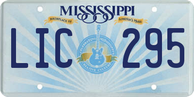 MS license plate LIC295