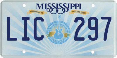 MS license plate LIC297