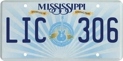 MS license plate LIC306
