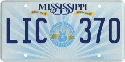 MS license plate LIC370