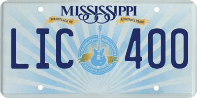 MS license plate LIC400