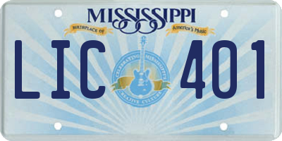 MS license plate LIC401