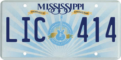 MS license plate LIC414