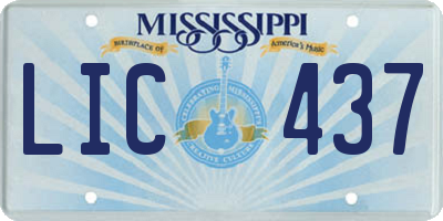 MS license plate LIC437