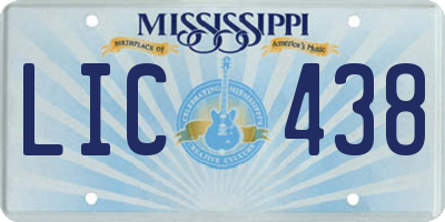 MS license plate LIC438