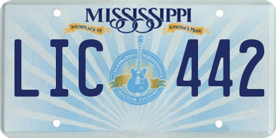 MS license plate LIC442