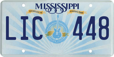 MS license plate LIC448