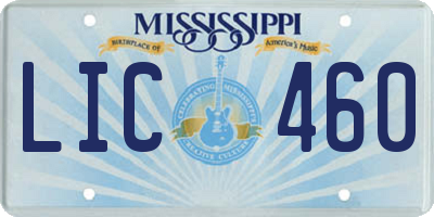 MS license plate LIC460