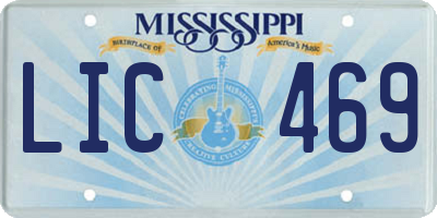 MS license plate LIC469
