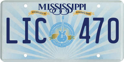 MS license plate LIC470