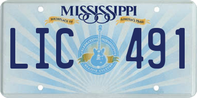 MS license plate LIC491