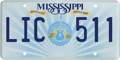 MS license plate LIC511