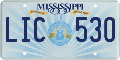 MS license plate LIC530