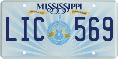 MS license plate LIC569