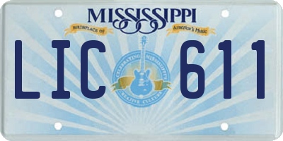 MS license plate LIC611
