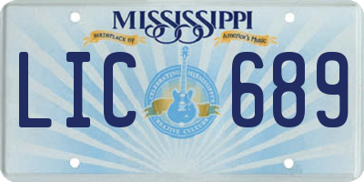 MS license plate LIC689