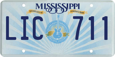 MS license plate LIC711
