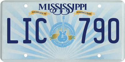 MS license plate LIC790