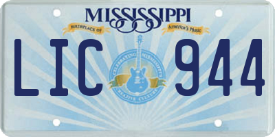 MS license plate LIC944