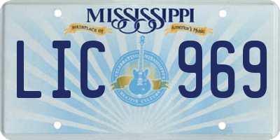 MS license plate LIC969
