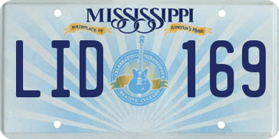 MS license plate LID169
