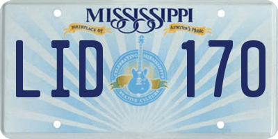 MS license plate LID170