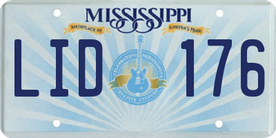 MS license plate LID176