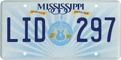 MS license plate LID297